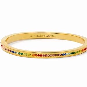 NEW Kate Spade rainbow pave cz hinge bangle bracelet